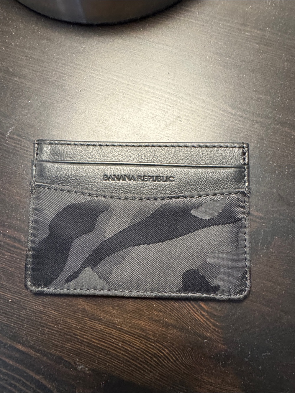 Banana Republic Black Camo Card & Key Sleeve